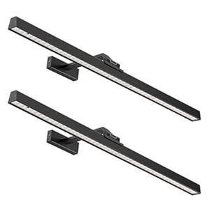 Afyuol Picture Lights for Wall, Battery Operated Picture Light 24in Gallery Light for Paintings CCT Dimmable Recharging Battery Wall Light with Remote Control for Living Room Gallery Dartboard 2PCS