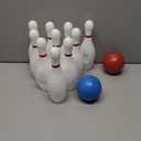 Kids Bowling Set - 10 White Plastic Pins & 2 Lightweight Bowling Balls - Family Fun Indoor & Outdoor Toddler Bowling Set Game for Boys & Girls, Educational & Active Play Toy, Birthday Gift Ages 3+