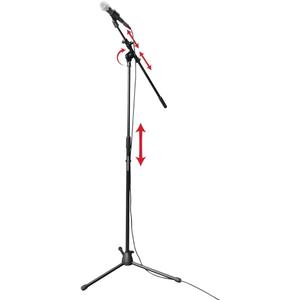 Gator Frameworks Rok-It Series Tripod Mic Stand Adjustable with 31.5" to 61.5" Height, Fully Collapsible for Convenient Travel (RI-MIC-520)