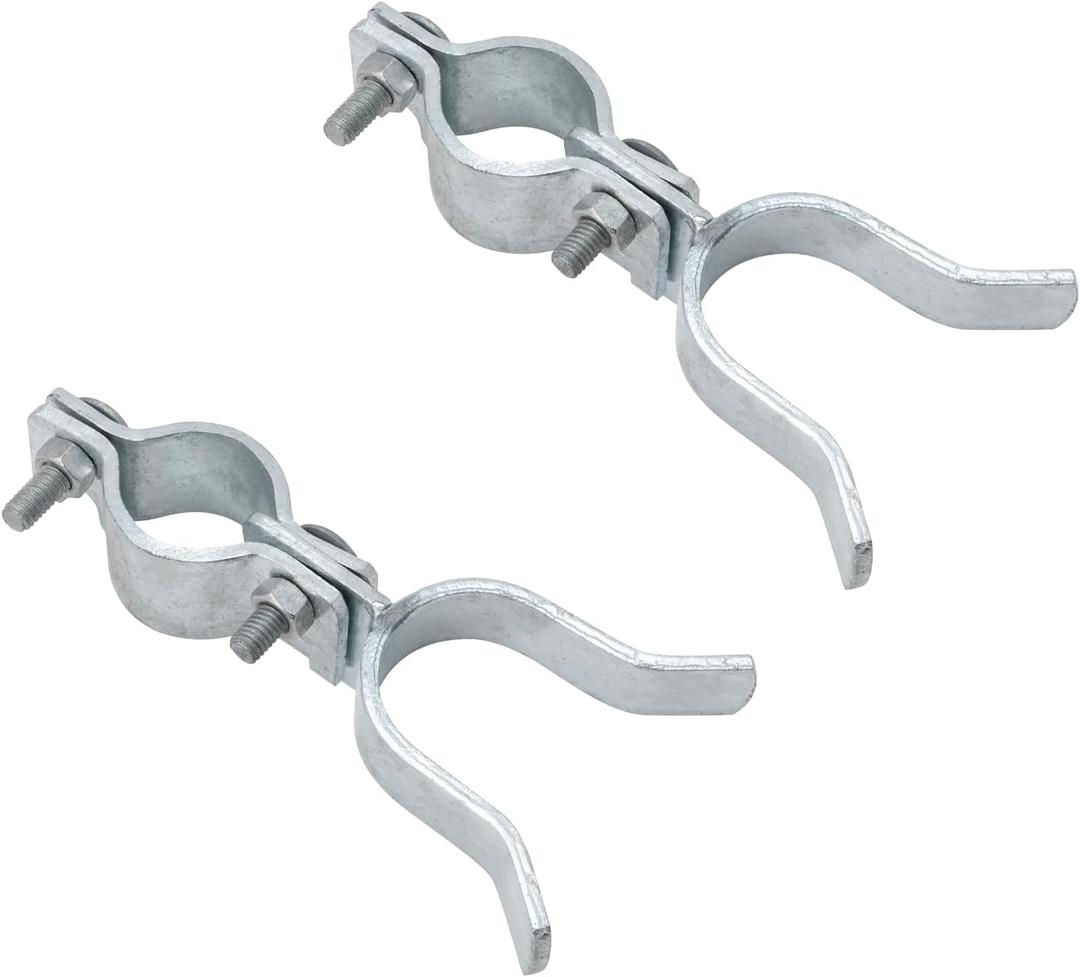 VIVIDA Chain Link Gate Latch 1-3/8" x 1-5/8", Fence Fork Lock, Galvanized Steel, 2 PCS