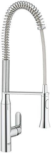 Grohe 32951000 K7 Semi-Pro Single-Handle Pull-Out Kitchen Faucet, Starlight Chrome