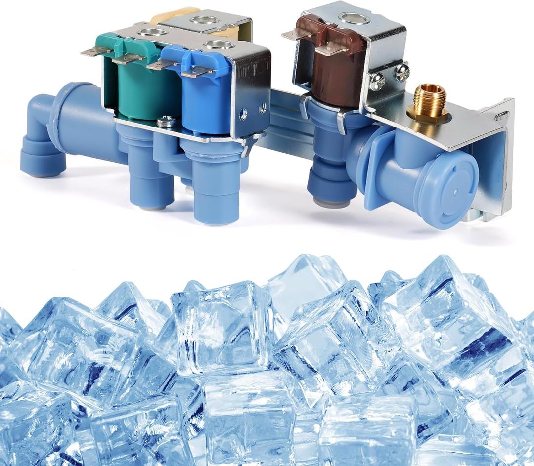 New 242253002 Ice Maker Water Inlet Valve Fit for Refrigerator Frigidaire Electrolux Kenmore Crosley Ice Maker Water Inlet Valve Replace 242102201 2689640, Kitchen Refrigerator, 1 Year Worry-Free