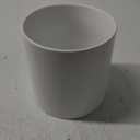 Lartzell Plant Pots, 5.9 Inch White Ceramic Planters for Indoor Outdoor Plants, Flower Pot with Drain Hole, Modern Matte Planters for Home Office & Decor, LUS01B0259