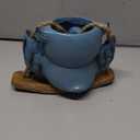 Swing Owl Hanging Planters for Indoor Plants, Cute Small Succulent Pots with Drainage Hole, Unique Resin Plant Hangers Outdoor, Hanging Plant Holder for String Of Pearls, Gift Ideas for Mother (Blue-2)