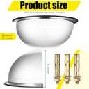 Kanayu 2 Pcs 12" Corner Mirror Blindspot for Wall Safety Security Acrylic Half Dome Convex Mirror Indoor for Ceiling Driveway Outdoor Hallway Warehouse Office Side View