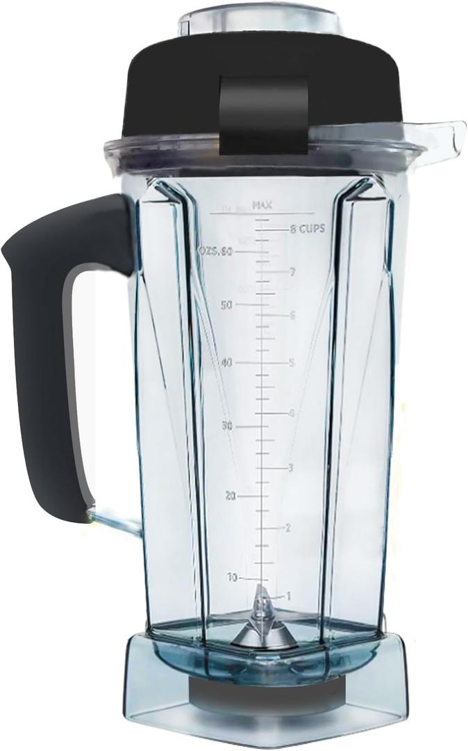 Blender Pitcher 64oz, Compatible with Vitamix 5200 5000 5300 6300 VM0101 VM0103 VM0197 Classic/Commercial Series Blender, Blender Container Jar Cup,Updated Prevents Rust and Leaks