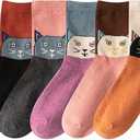 IIG Cute Warm Wool Socks for Women Super Cozy Thick Crew Winter Socks Gifts, 3 Pairs one size