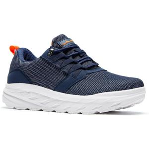 Men's Orthopedic Diabetic Wide Walking Shoes: Arch Support Orthotic Bunions Recovery Plantar Fasciitis Foot Pain Relief Tennis Shoes, Fit Outdoor Hanging Out Standing Walking Shoes Dark Blue Size 9