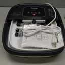 HOSPAN Collapsible Foot Spa with Heat, Bubble, Red Light, and Temperature Control, Foot Bath Massager with 8 Shiatsu Massage Rollers, Pedicure Foot Spa for Relaxation and Stress Relief, Black