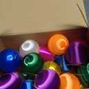 Syhood 24 Pcs Christmas Satin Balls Christmas Silk Ball Ornaments Satin Silk Xmas Tree Hanging for Xmas Tree Decor Holiday Party Decorations (Multicolor,2.2 Inch)