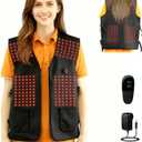 Red Light Therapy Vest for Back, Shoulder & Abdomen  384 Dual Wave LEDs (660nm & 850nm) Wearable Infrared Device for Pain Relief, Muscle Recovery, Postpartum Care & Period Cramps