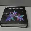 Christmas Tree Topper LED Lighted Star Tree Top APP Control, 5-Point Star RGB Night Light Treetop, Small Xmas Tree Decor for Christmas, USB Plug in/Wire 9.84Ft