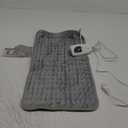 Electric Heating pad for Back/Shoulder/Neck/Knee/Leg Pain Relief, 6 Fast Heating Settings, Auto-Off, Machine Washable, Moist Dry Heat Options, Extra Large 12"x24"(Gray)