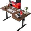 Agilestic Electric Standing Desk, Height Adjustable Desk, 55 x 32 Inch Sit Stand up for Work Office Home, L Shaped Ergonomic Rising Computer Table with Memory Preset, Dark Walnut