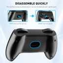 PAWDIARY [4 Sets Switch 2 Grips (for Nintendo Switch 2025 Grip), Comfort Hand Grip Accessories for Switch 2 Left and Right Controller, Ergonomic Handle Kit with 8 Thumb Caps