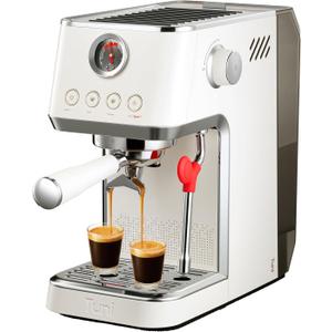Tuni E2 Gen3 Dual Boiler Espresso Machine with Super+ Steam Power, Ivory