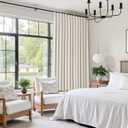 100% Blackout Pinch Pleated Linen Curtains 96 Inches Long Double Layer Black Out Drapes for Living Room Soundproof Pinch Pleat Room Darkening Window Treatments for Bedroom 70x96 Natural 1 Panel