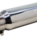 Exhaust Pipe Tail Pipe 3" Inlet Exhaust Tip Coated Bolted Exhaust Tailpipe Tip Truck Muffler System Decorate Exhaust Tip (Color : Silver)