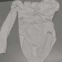 Nebility Long Sleeve Bodysuit for Women Tummy Control Crew Neck Body Suits Tops Slim Fit.Size M