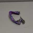 Martingale Dog Collar with Steel Chain, Adjustable Reflective Nylon & Soft Padded - for Medium, Large, XL, XXL Dogs for Training,Walking Pet Collar (Purple Flowers L) (L(Neck15"-22"), 3)