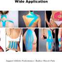 Kinesiology Tape Extra Wide 2 inch 4 inch x 16.4 feet Roll Waterproof Latex Free Athletic for Pain Relief, Muscle Support, Recovery