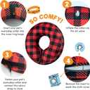 BENCMATE Inflatable Dog Cone Collar Alternative, Soft Dog Cone for Dogs and Cats, Neck Recovery ECollar Donut Collar After Surgery (Medium+, Plaid) (M)