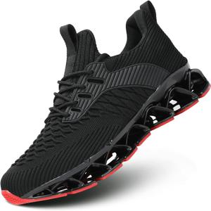 Men's Slip on Walking Running Shoes Blade Tennis Casual Fashion Sneakers Comfort Non Slip Work Sport Athletic Trainer, Size 6.5