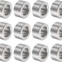 uxcell 12pcs Stainless Steel Spacer 12mm Bore x 20mm OD x 10mm Length Screw Bushing Plain Finish Round Metal Spacer for M12 Screws Bolts and Rods