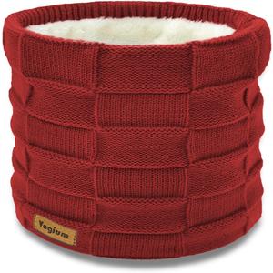 Adults Knit Thermal Neck Warmer Gaiter | Windproof Fleece-Lined Face Mask | Unisex Winter Scarf for Work & Ski Gear