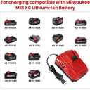 Rapid Battery Charger Station for Milwaukee M18 Charger Compatible with Milwaukee 18V Lithium Battery