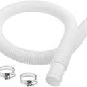 Ximoon 1-1/4 Inch x 3 Foot Long White Above Ground Pool Flex Connection Hose Filter or Suction, Pool Hose for Above Ground Pools, Swimming Pool Suction Hose for Intex - White