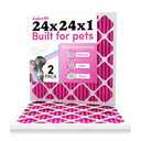 Colorfil 24x24x1 Air Filter (4-Pack) | Made in the USA | Color Changing | Remove Cat and Dog Odor | MERV 8 for Pet Hair Dander and Dust | 23.5"x23.5"x0.75" Exact Size