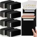 Fainne 200 Pack 6x8 Inches Photo Documents Mailer Lightweight Self Adhesive Cardboard Envelope Rigid Mailers 250gsm Shipping Envelopes for Picture Documents, Cd(Black)