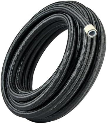 EVIL ENERGY 8AN PTFE Fuel Hose Line, AN8 Fuel Line E85 Nylon Braided 20FT Black EVIL ENERGY 8AN PTFE Fuel Hose Line, AN8 Fuel Line E85 Nylon Braided 20FT Black