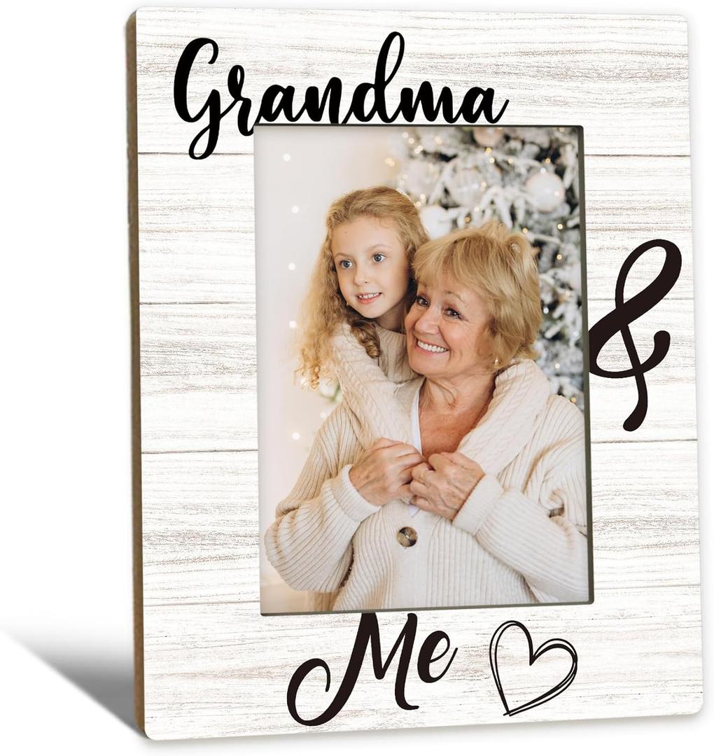 Beliran Grandma Picture Frame 5x7, Grandmas Gifts Photo Frame, Christmas Mothers Day Birthday Gifts for Grandmas from Grandkids, Grandma and Me Wooden Picture Photo Frames for Desk Home Room Decor