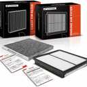 A-Premium 2-PC Engine & Cabin Air Filter with Activated Carbon Compatible with Hyundai Sonata 2011-2014, Santa Fe 2012, Azera 2012-2017 & Kia Optima 2013-2015