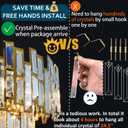 Modern Crystal Chandelier Gold Round Chandelier for Dining Room 10 Light Ceiling Pendant Light Fixture Luxury Gold Hanging Lighting for Bedroom Living Room