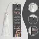 Beloved Principal Acrylic Bookmark with Rainbow Design and Appreciation Words, You are One in a Million Gift for School Leaders, 4.7x1.3 Inch, WCB22