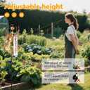 Solar Rain Gauge Outdoor,Decorative Angel Rain Gauges Outdoors Best Rated,Large Plastic Tube Freeze Proof Water Gauge for Yard Patio Lawn Garden Decor Gift for Women Measuring Precipitation