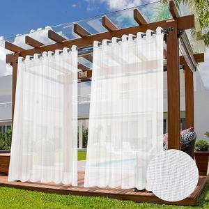 White  Textured Curtains 2 Pack, 54" x 110"