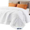 Bedsure Comforter Duvet Insert - Quilted Comforters Queen Size, All Season Duvet, GentleSoft Down Alternative Bedding, with 8 Tabs, Gifts for Women/Men, White, Queen 88 x 88 Inches