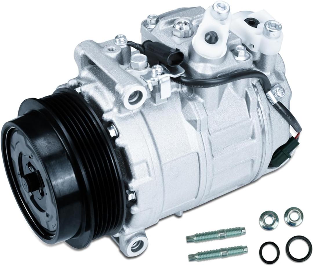 A/C Compressor w/Clutch Fit for 2000-2012 M-ercedes B-enz GL/ML/R320 350 GL/ML450 Air Conditioning Compressor for CO10807JC