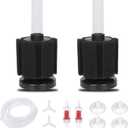 ALEGI Aquarium Sponge Filter with Airline Tubing, Check Valves, Suction Cups for 10 Gallon Fish Tank, Betta, Nano, Shrimp, Fry, Biochemical Filter (Small up to 10Gal 2 Pcs)