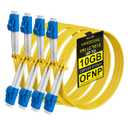 OS2 LC to LC Fiber Patch Cable,OFNP Singlemode Fiber Optic Cable 1G/10GB SMF Duplex Jumper Patch Cord 9/125m for SFP+ Transceiver-3m(9.84FT) 4Pack
