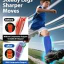 Soccer Shin Guards for Kids Youth Adults - 1-Pair Soccer Shin Defender with Honeycomb Compression Sleeves for Ski, Football, Baseball, MTB & Kickboxing 4-6 6-8 8-10 10-12 (3 Colors) (Small, Blue)