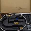 Bathroom Faucet Chrome and Gold 2-Handle 8-Inch Widespread Bathroom Sink Faucet with Metal Drain, 3-Hole Faucet for Bathroom Vanity, Polished Chrome/Polished Brass