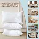 Artscope Synthetic Down Pillow Insert, 20x20 Down Alternative Throw Pillow Insert. Ultra Soft Fluffy Sleeping Pillow with 100% Cotton Cover, Decorative Pillows Set of 2-White.