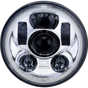 5-3/4 5.75 inch LED Motorcycle Headlight Compatible with Harley Davidson Sportster Dyna Low Rider Street Bob lron 883 1200 Softail Wide Glide Triple Headlamp