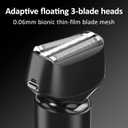 Electric Razor for Men with Floating Dual Blade Head, Rechargeable Wet & Dry Electric Razor, USB-C Cordless Mens Shaver with Travel Lock for Face Grooming