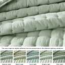 WDCOZY Sage Green Queen Size Quilts Bedding Sets with 2 Pillow Shams, Lightweight Soft Bedspread Coverlet, Quilted Blanket Thin Comforter Bed Cover for All Season, 3 Pieces, 90x90 inches